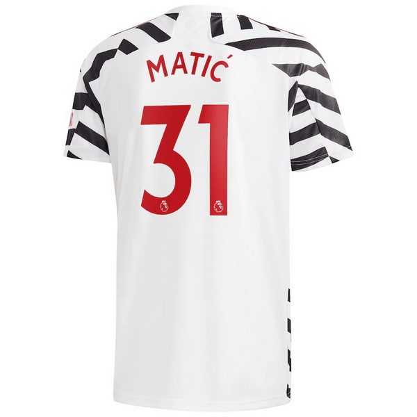 Maillot Football Manchester United NO.31 Matic Third 2020-21 Blanc